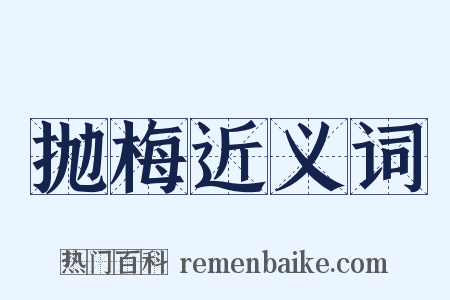 抛梅近义词是什么意思的图片